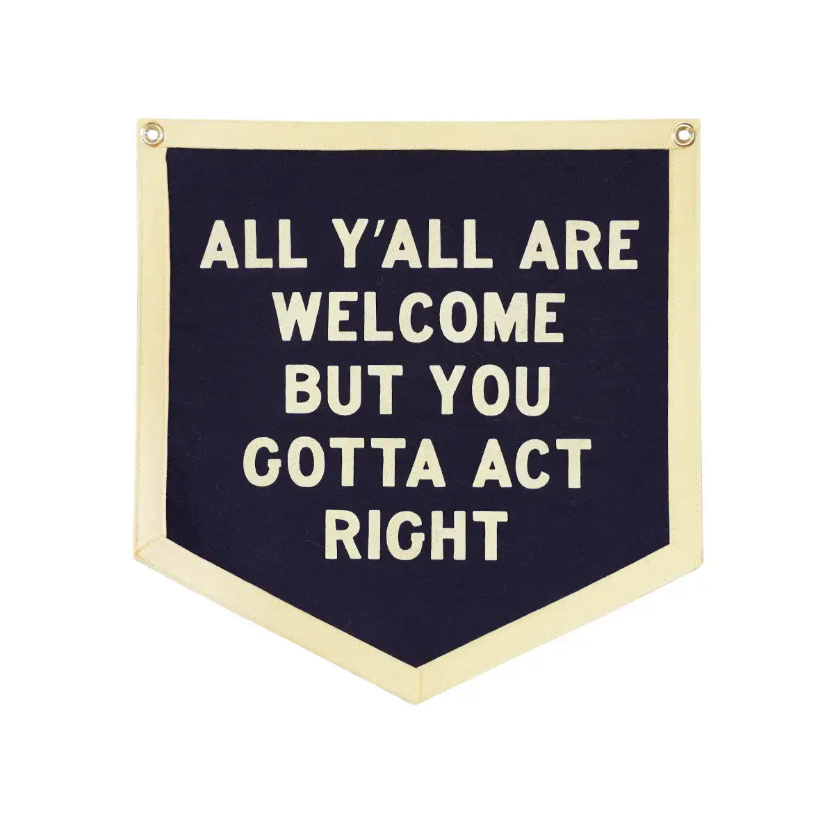 banner - camp flag - all y'all are welcome by oxford pennant