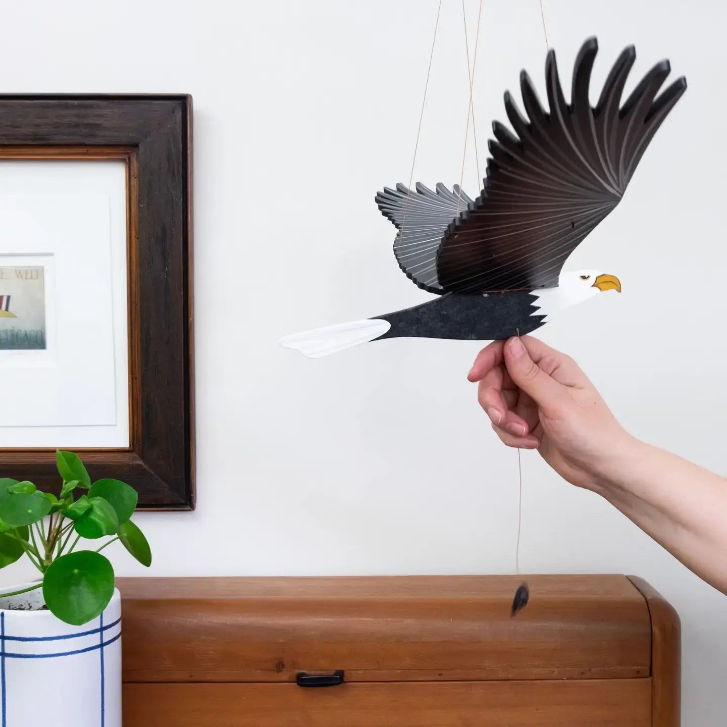 mobile - flying - american bald eagle by tulia's artisan gallery