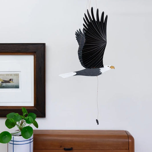 mobile - flying - american bald eagle by tulia's artisan gallery