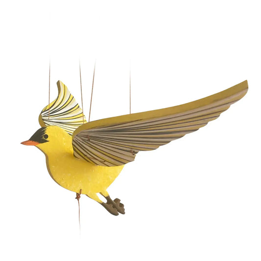 mobile - flying - american goldfinch by tulia's artisan gallery