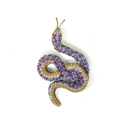 brooch pin - amethyst snake by trovelore