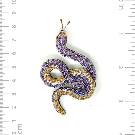 brooch pin - amethyst snake by trovelore