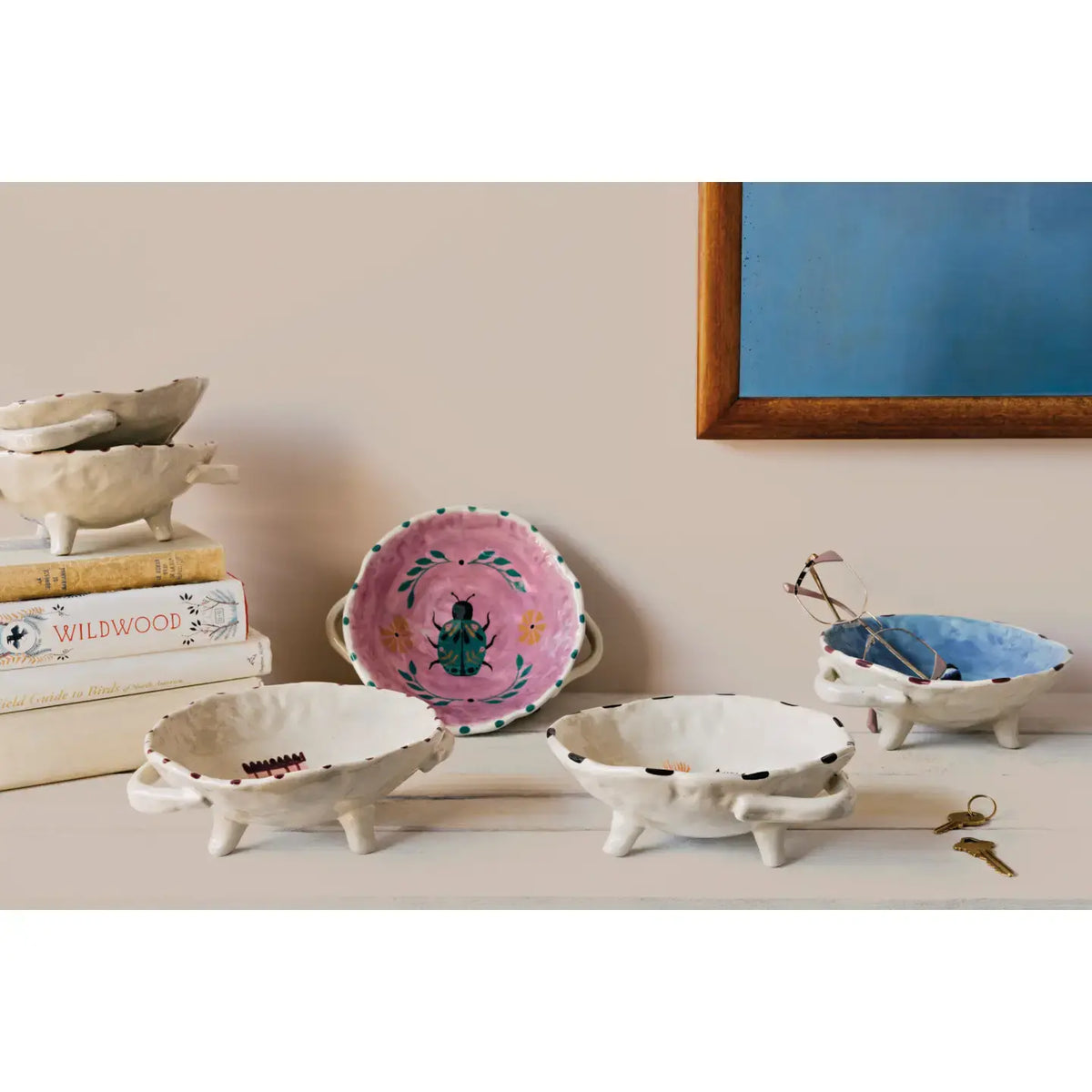 bowl - footed - stoneware - amulet by now designs