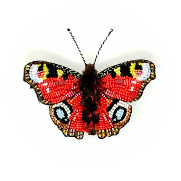 brooch pin - butterfly - anglais peacock by trovelore