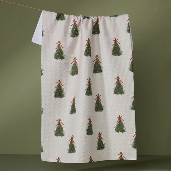 tea towel - microfiber holiday - arbolitos by geometry house