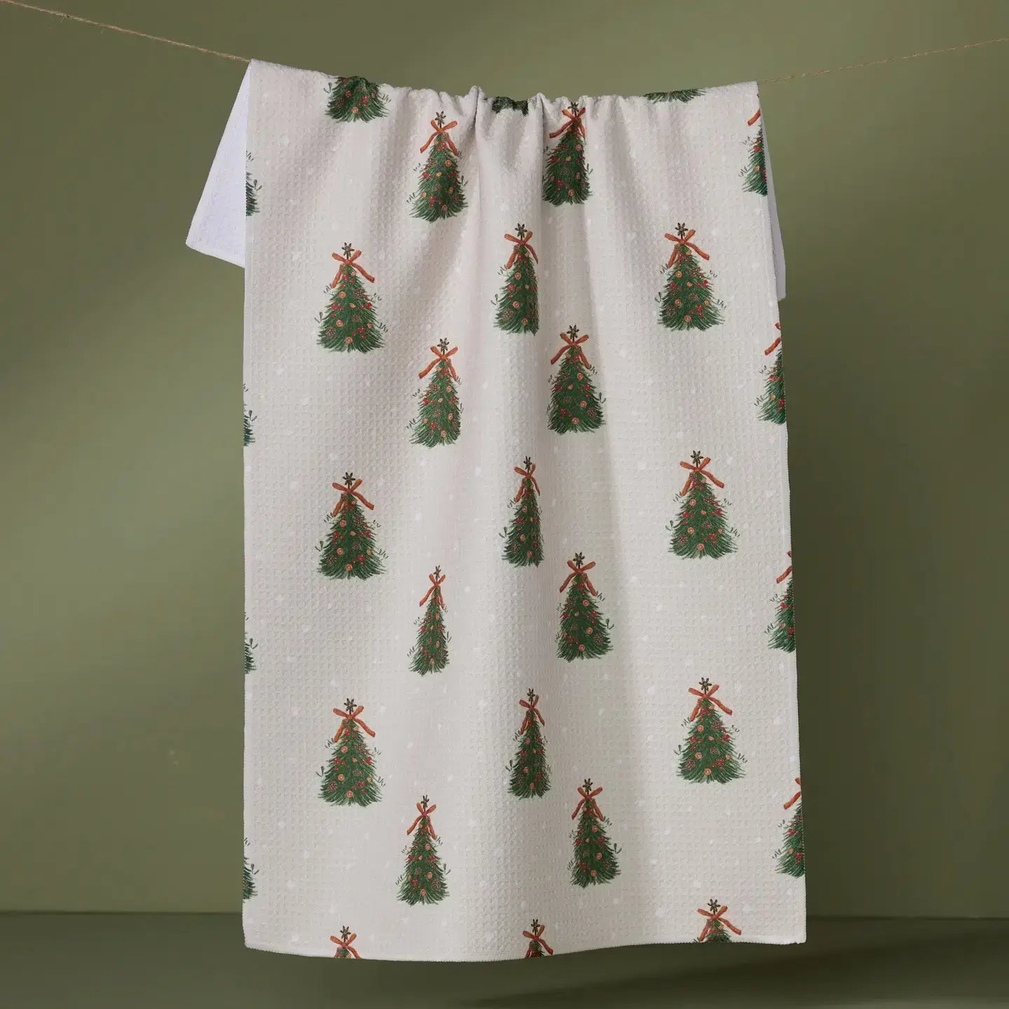 tea towel - microfiber holiday - arbolitos by geometry house