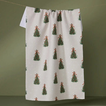 tea towel - microfiber holiday - arbolitos by geometry house