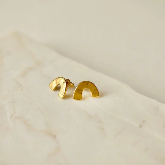 earrings - arc studs - 24kgp by tilly doro