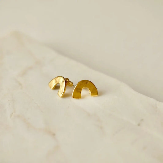 earrings - arc studs - 24kgp by tilly doro