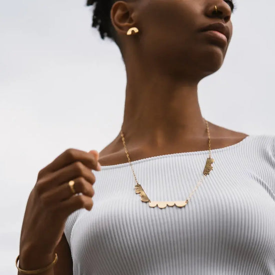 earrings - arc studs - 24kgp by tilly doro