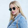 sunglasses - "ash" - matte gold - grey/green lens by blue planet eyewear
