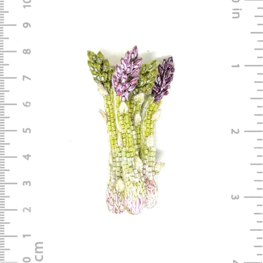brooch pin - asparagus by trovelore