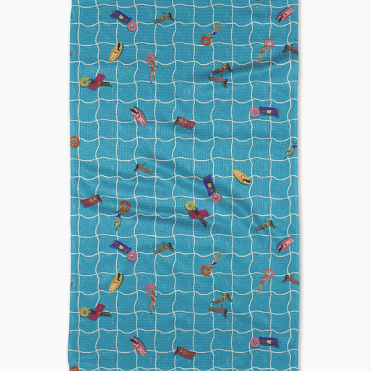 tea towel - microfiber - at the pool by geometry house