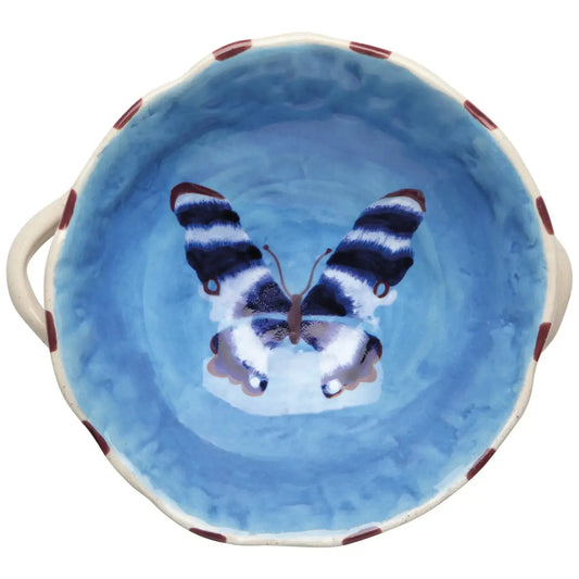 bowl - footed - stoneware - aurora by now designs