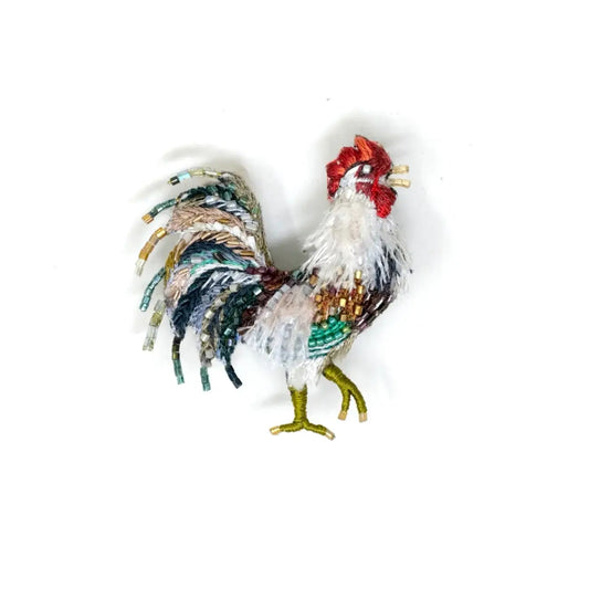 brooch pin - aurora rooster by trovelore