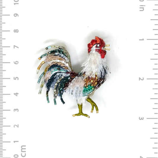 brooch pin - aurora rooster by trovelore
