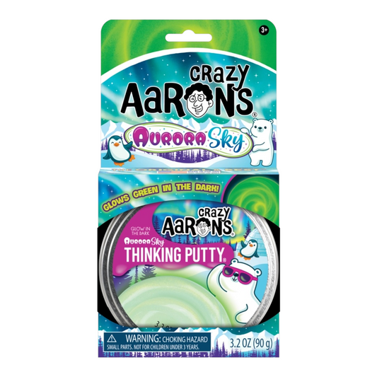 thinking putty - aurora sky - full size 4" tin by crazy aaron's puttyworld