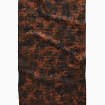 tea towel - microfiber autumn - prairie (floral dark) by geometry house