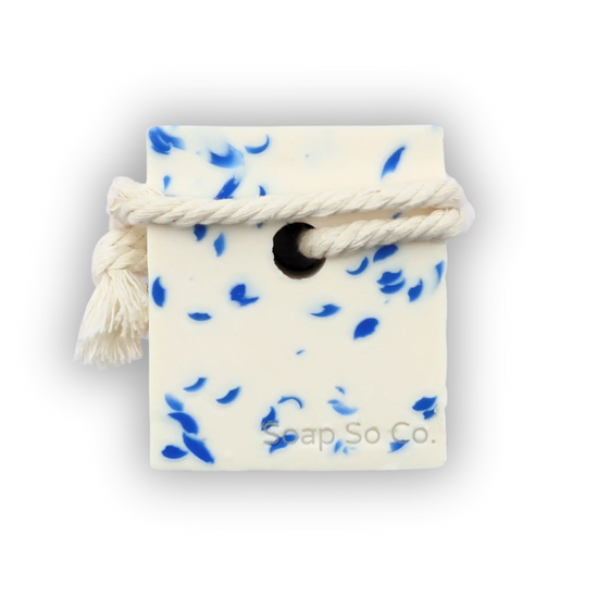 soap-on-a-rope bar - azure drip by soap so co.