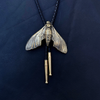 Bolo Tie | Moth | Brass + Black Cord 36"