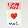 Card | Iron-On | I Love You / Heart Face