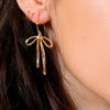 earrings - 18k gold plated - "bad to the bow" by peter and june