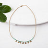 necklace - beaded brass fan drops by baizaar