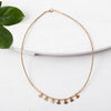 necklace - beaded brass fan drops by baizaar