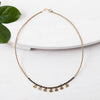 necklace - beaded brass fan drops by baizaar