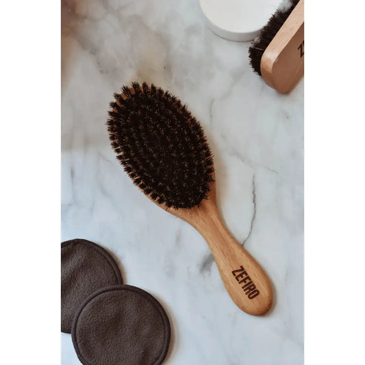 hair brush - soft bristle - bamboo by zefiro