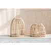 lantern - bamboo + glass votive by creative co-op