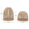 lantern - bamboo + glass votive by creative co-op