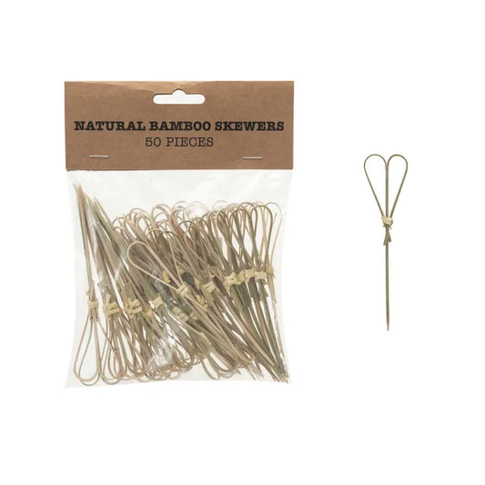 skewers - natural bamboo - heart shaped by creative co-op