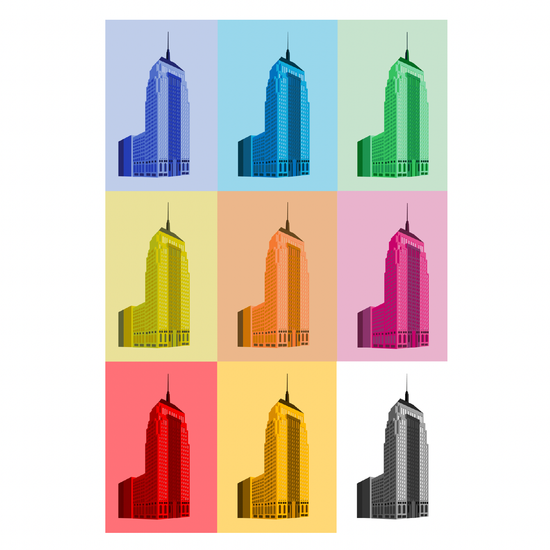 postcard - first national - multicolor by plenty made