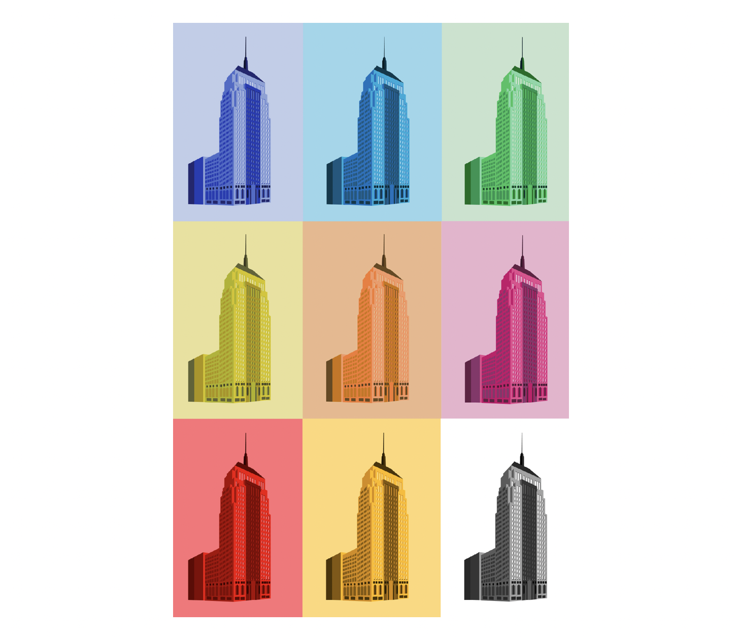 postcard - first national - multicolor by plenty made