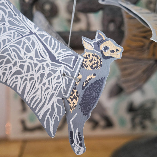 ornaments - recycled cotton paper - bats by east end press