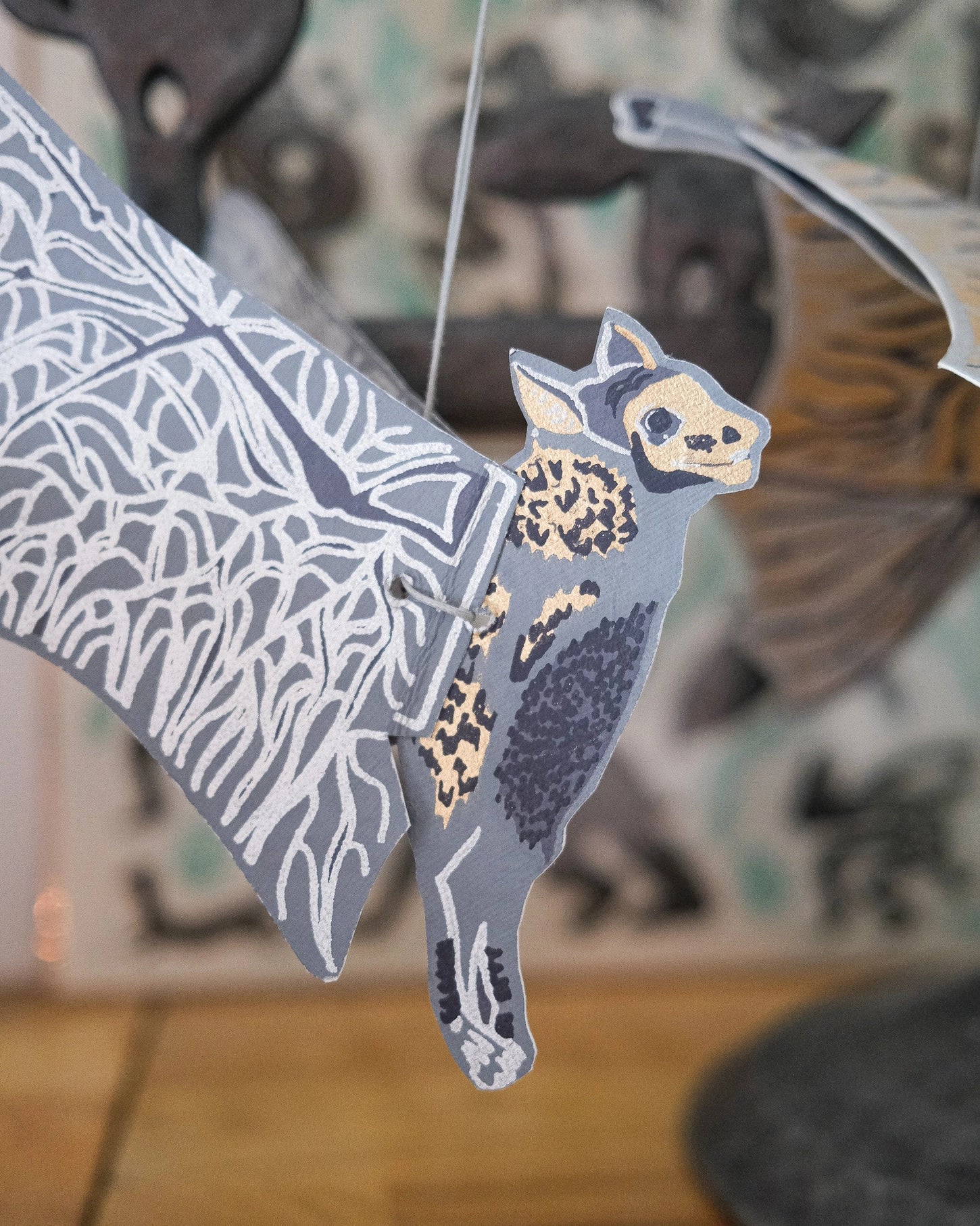 ornaments - recycled cotton paper - bats by east end press