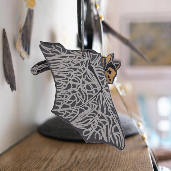 garland - recycled cotton paper - bats by east end press