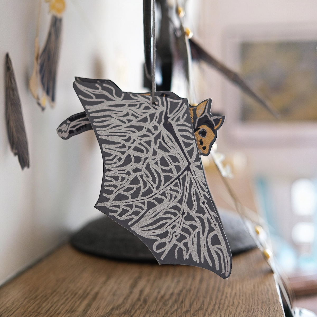 garland - recycled cotton paper - bats by east end press