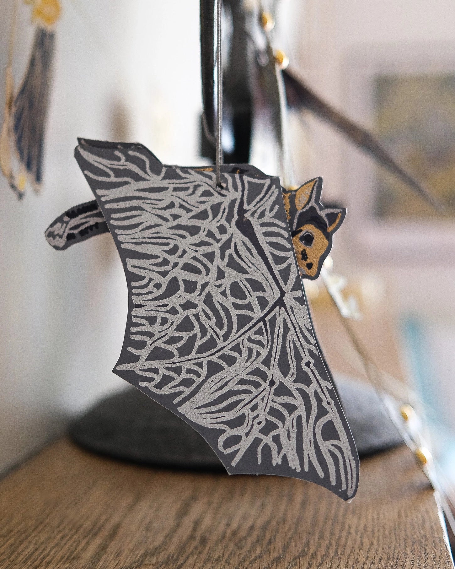 ornaments - recycled cotton paper - bats by east end press