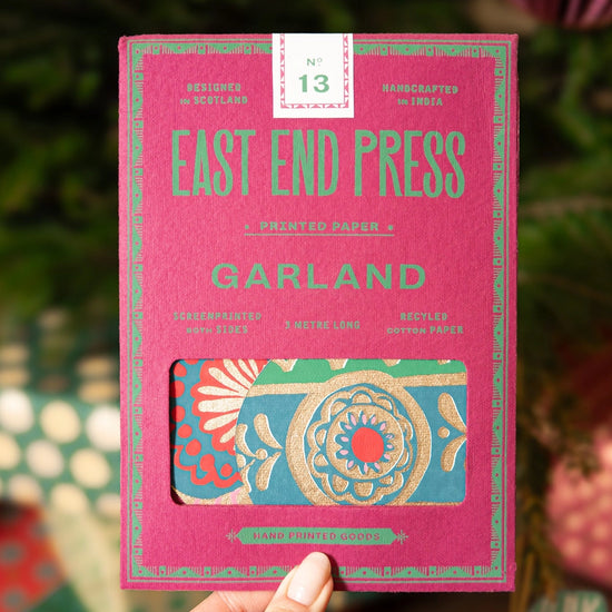 garland - recycled cotton paper - bauble ornaments by east end press