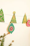 garland - recycled cotton paper - bauble ornaments by east end press