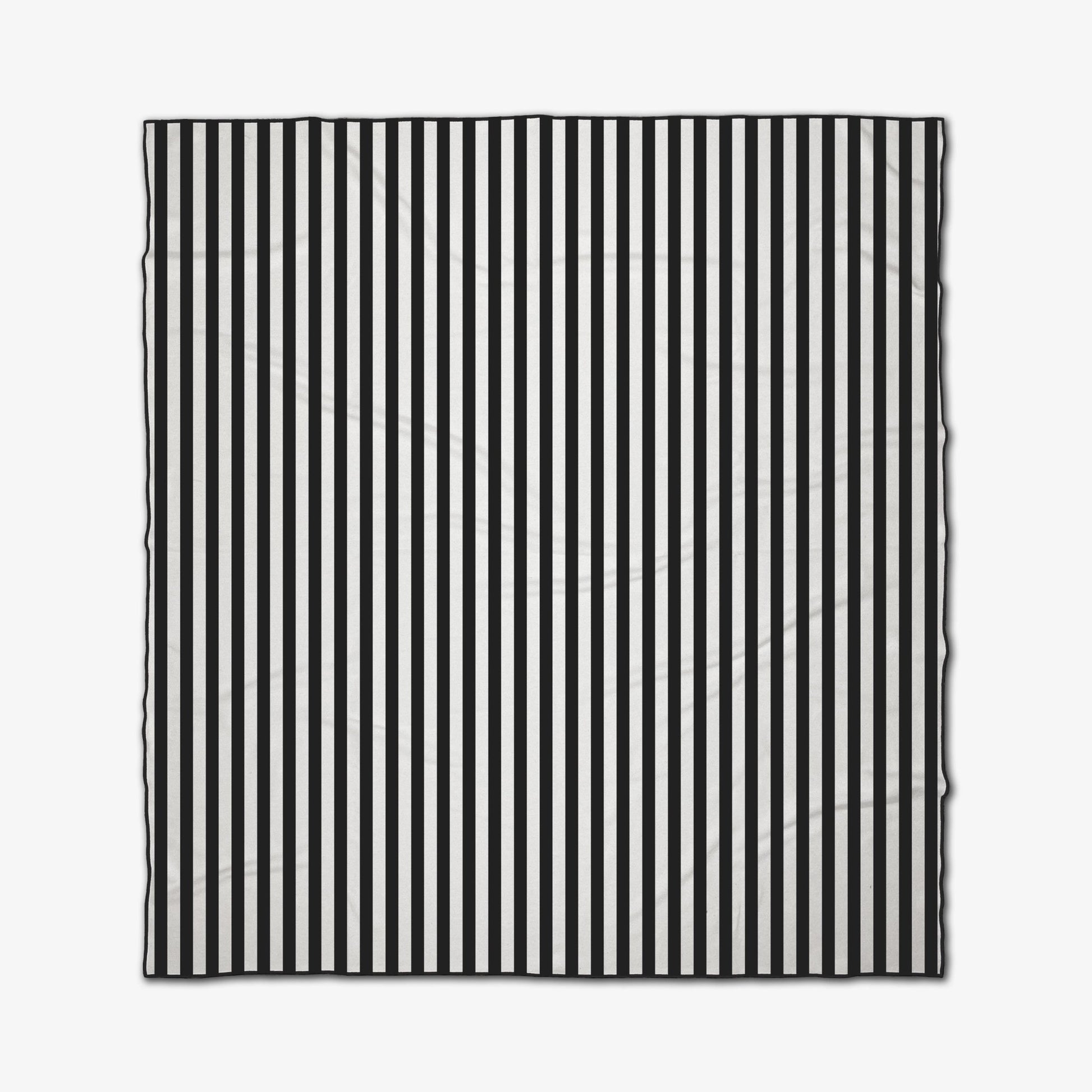 microfiber beach blanket - black stripes by geometry house