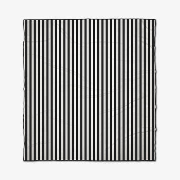 microfiber beach blanket - black stripes by geometry house