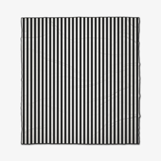 microfiber beach blanket - black stripes by geometry house