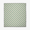 microfiber beach blanket - mint checker by geometry house