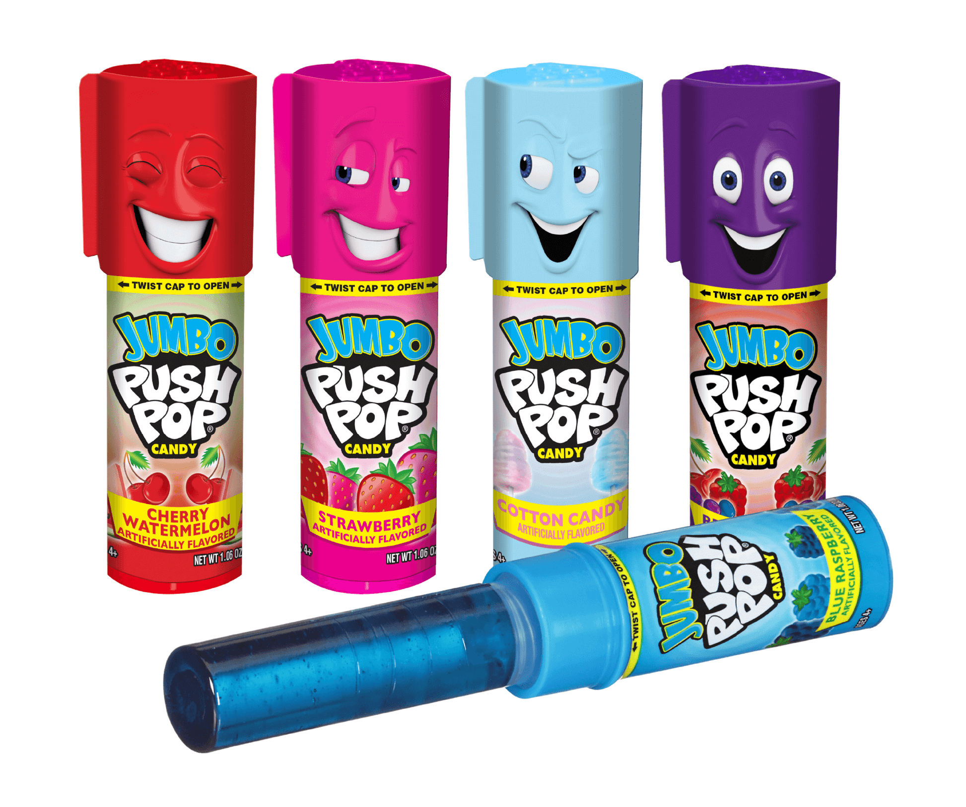 candy - push pops jumbo - assorted by redstone foods inc