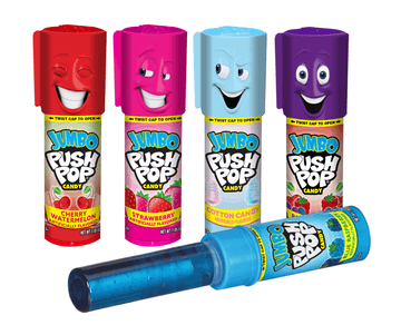 candy - push pops jumbo - assorted by redstone foods inc