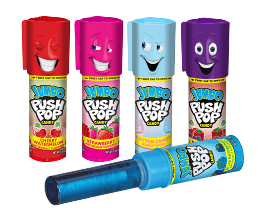 candy - push pops jumbo - assorted by redstone foods inc