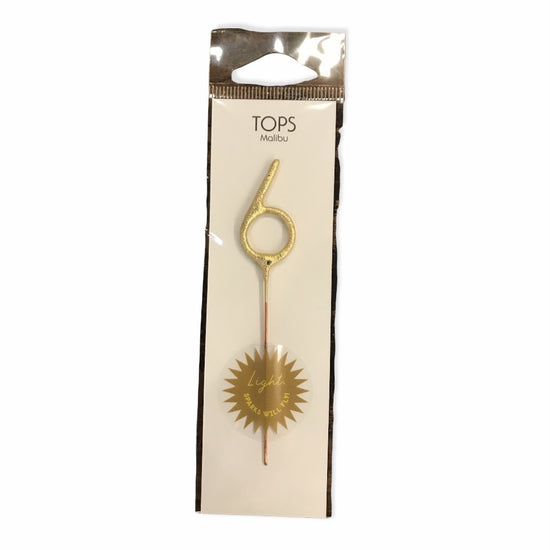 sparklers - mini gold number by tops malibu